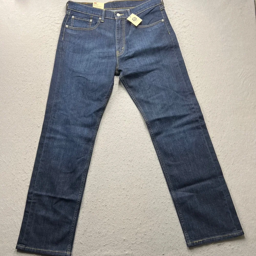 Levis 505 Regular Fit Jeans Mens 34x32 Dark Wash Straight Leg Denim 00505-1314